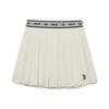 MLB Boston Red Sox Sports Lifestyle Embroidered Logo Trendy High-Waisted Pleated Casual Skirt Women skirts Ivory 3FSKB0133-43IVS
