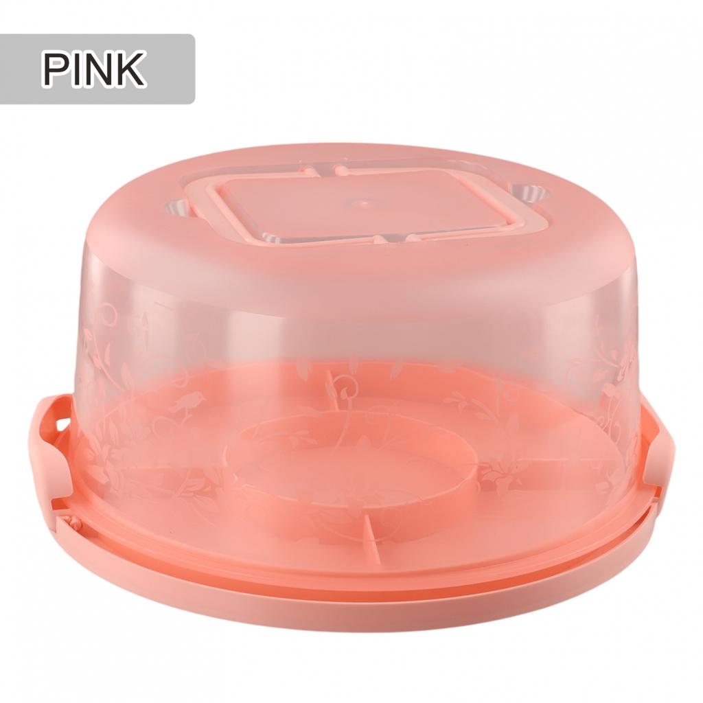 Dome Lid Round Cake Holder with Strong Carrying Handles for Easy Handling