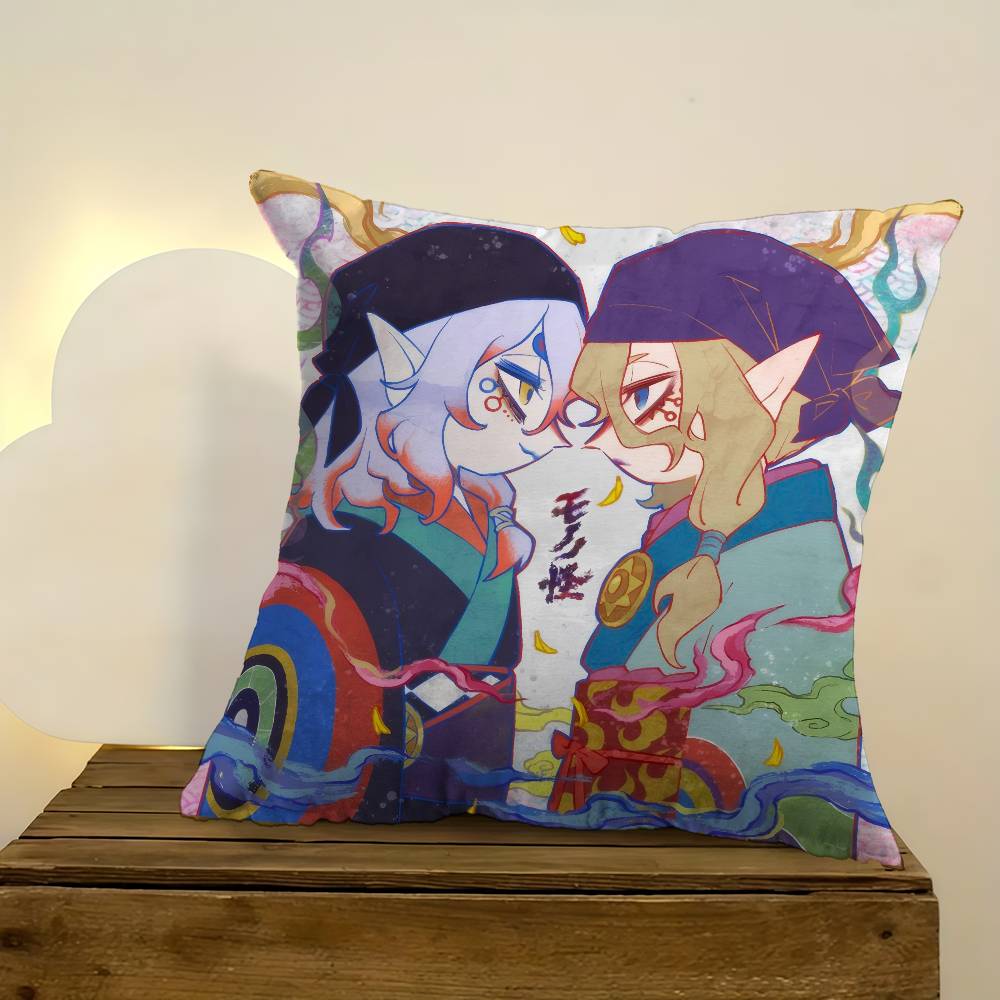 Anime Mononoke Kusuriuri Cushion Cover Inches Farmhouse Decor Home Throw Pillow Covers For Couch Decorations
