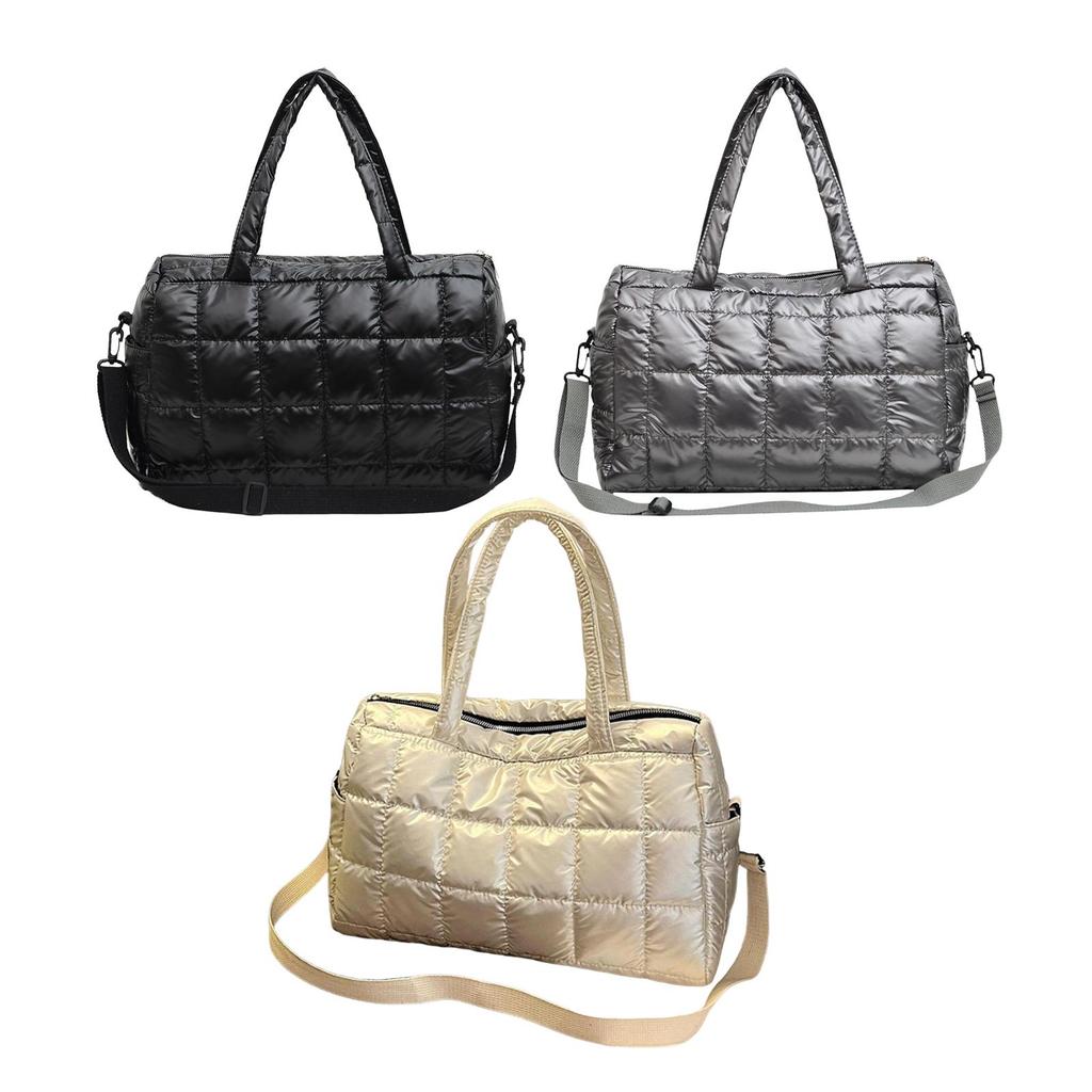 Large Capacity Lightweight Crossbody Bag Womens Quilted Shoulder Tote Purse Fashionable Handbag for Daily Use