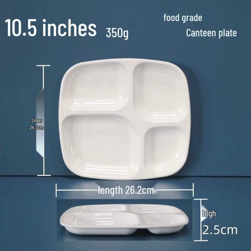 

White Melamine Divided Cafeteria Tray
