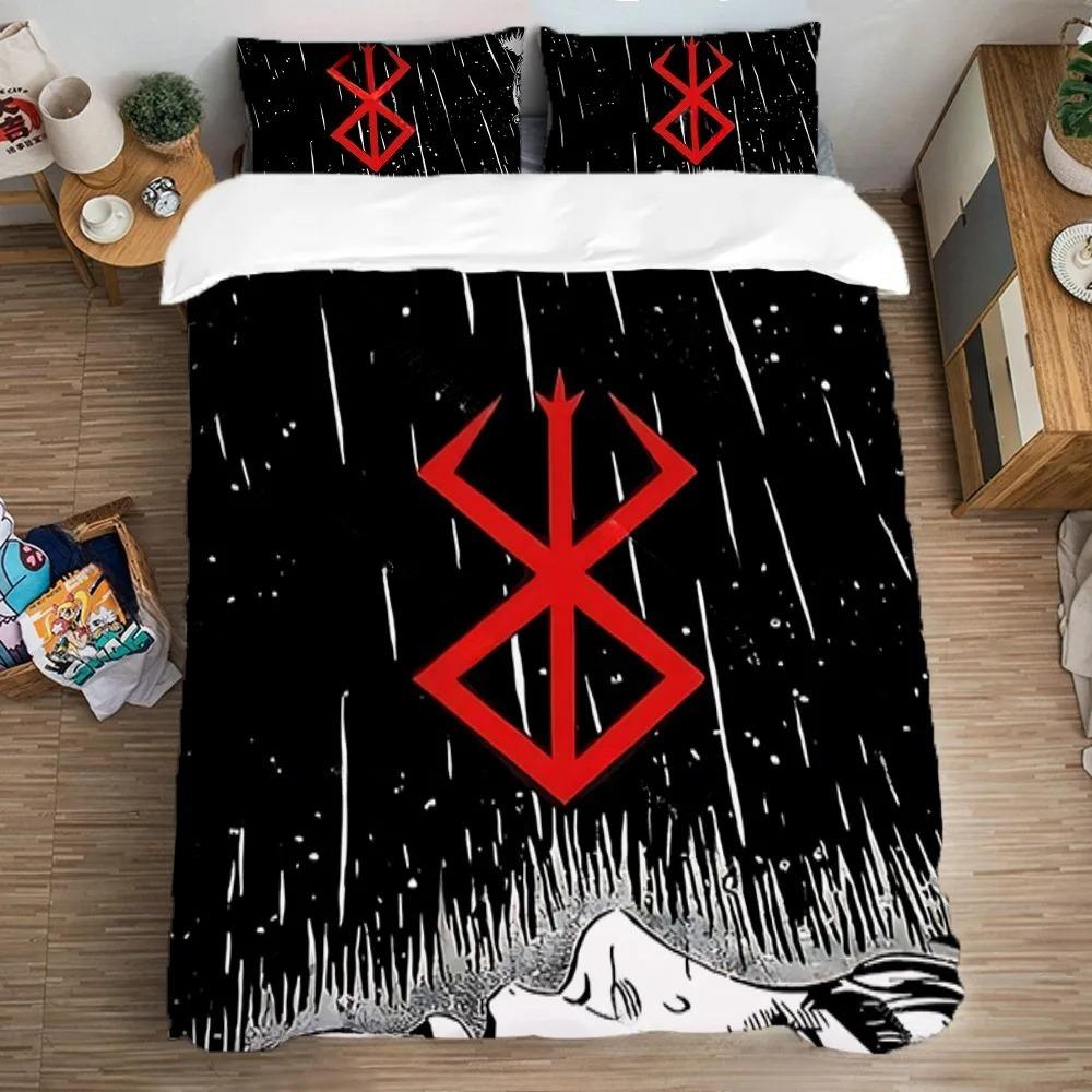 Anime Berserk Bettwäsche Set Jungen Mädchen Twin Queen Size Bettbezug Kissenbezug Bett Kinder Erwachsene Mode Home Textileextile