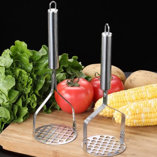 Yousheng Stainless Steel Potato Masher Manual Potato Press with Ergonomic Handle Food Smasher Utensil for Avocado Vegetables Kitchen Tool