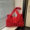 Street Style Butterfly Knot Tote Bag With Large Capacity For Daily Use