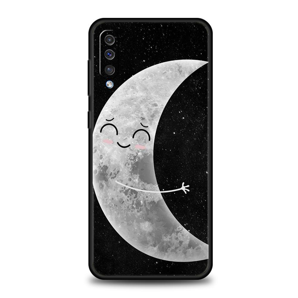 Couple Cartoon Aesth Sun Moon Case For Samsung A54 A52 A24 A14 A50 A70 A10 A40 A20S A20E A06 A12 A22 A34 A42 5G A04s A16 Cover