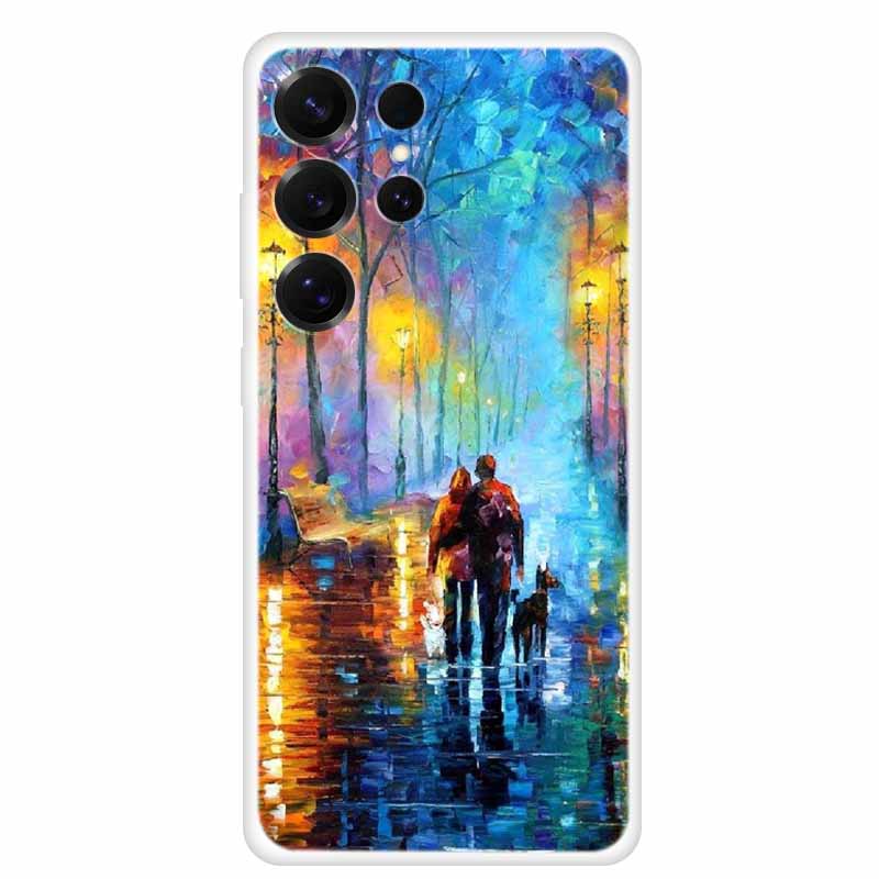 Capa For Samsung Galaxy S26 Ultra Phone Case Clear Soft TPU Silicone Cover for S 26 Ultra Transparent Funda Cartoon Painted Para