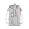 Oversized Hooded Sweatshirt Teens Cartoon Anime Print Daily Winter Wear Mens Loose Fit Pullover
