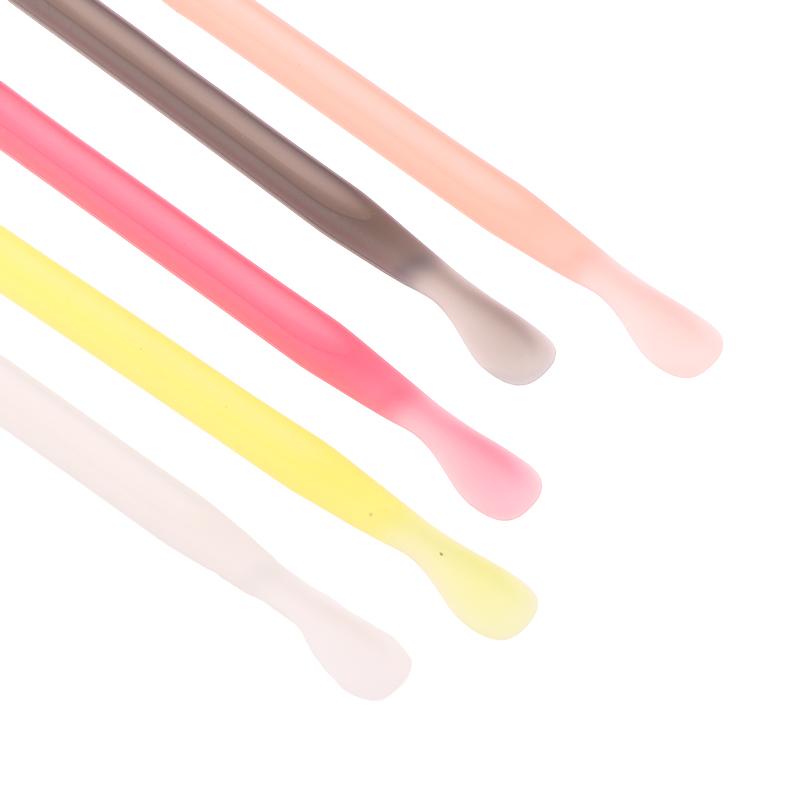 2Pcs Nail Cuticle Pusher Plastic Double End Reusable Manicure Cuticle Dead Skin Remove Pedicure Sticks Nail Art Clean Care Tool