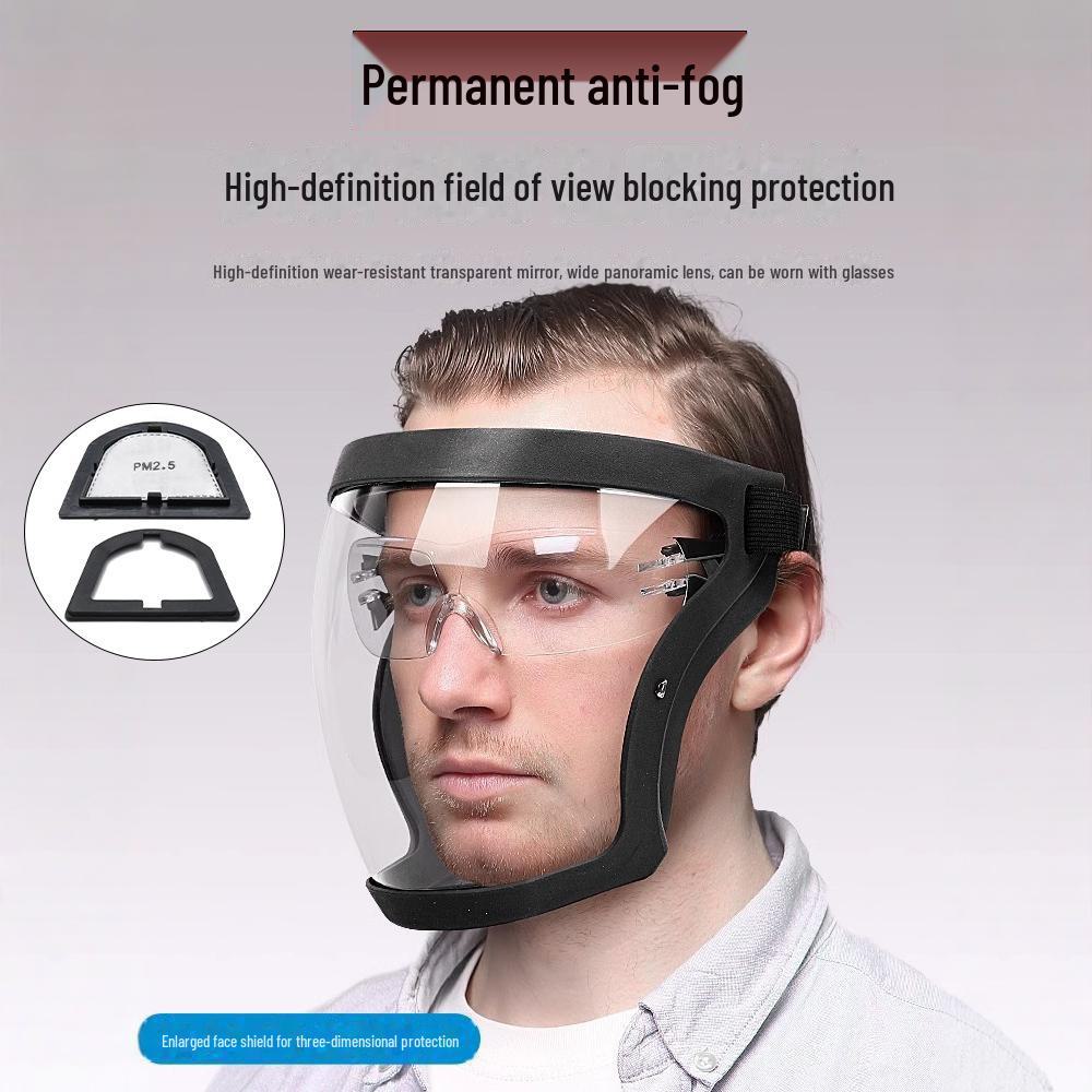 

«Прозрачная защитная маска HD для защиты от брызг и пыли — идеально подходит для езды на велосипеде и охраны труда» frame transparent tea чёрный