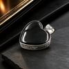Black Heart Pendant 925 Sterling Silver Jewelry Black Tourmaline Gemstone Necklace For Her EP-1680