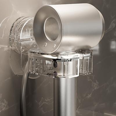 Wall Mount Hair Dryer Rack Straightener Holder with Suction Cup Easy Rotation