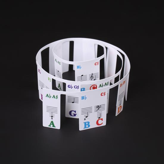 61/88 Tasten Klavieraufkleber Reißfest Waschbar Klebstofffrei Hohe Klebkraft Klarer Druck Klavier