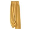 Chic Yellow Wide-Leg Sweatpants for Women - Spring/Autumn 2025 Slimming Lazy Style with Crescent Moon Design