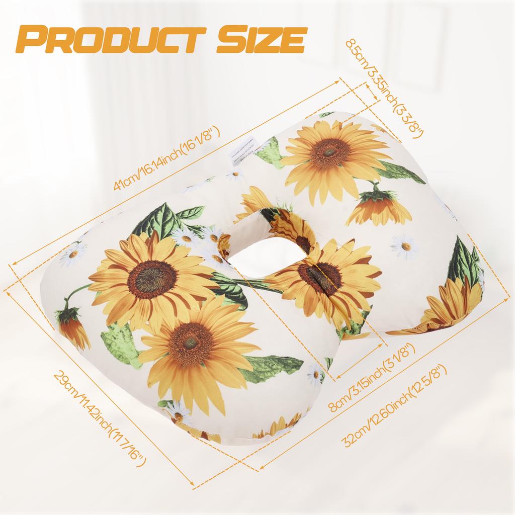 Ear Piercing Pillow Colourful Side Sleeping Pillow with an Hole Comfortable Cotton Filling Ear Guard Pillow for Relief Ear Pain