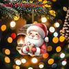 Acrylic Cartoon Car Ornament With Santa Claus Design For Decoration Vehicle