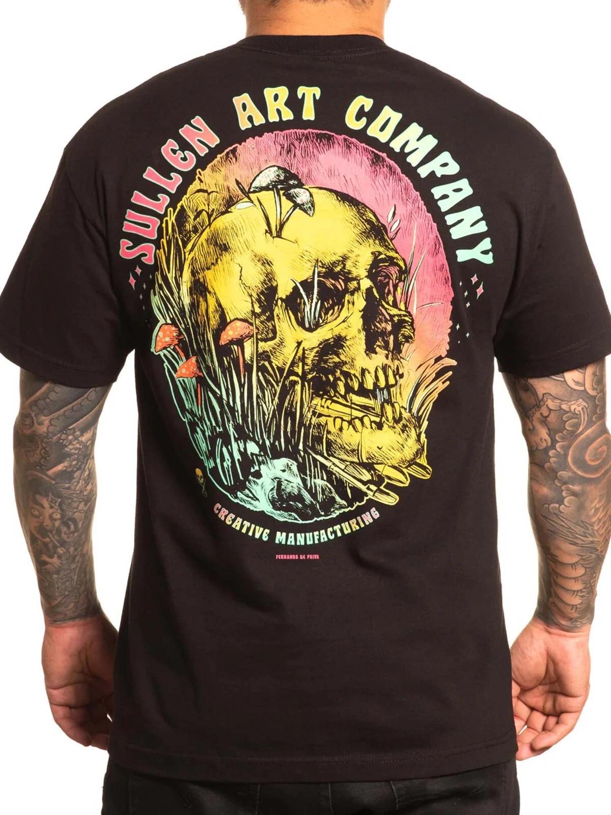 

Sullen Men s Creative Mindset Short Sleeve Standard T-shirt Tattoo Skull Tee 4XL