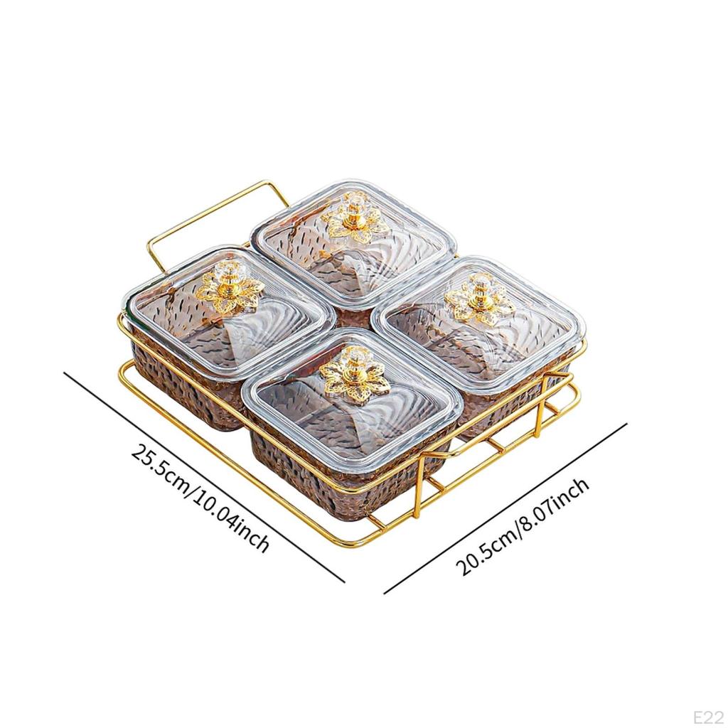 Candy Nut Serving Container,Divided Snack Bowls Multipurpose Decorative Dried Fruit Tray