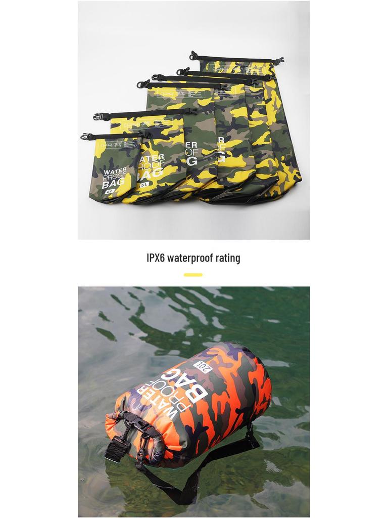 Outdoor PVC Camouflage Wasserdichte Tasche: Tragbar, Leicht, Einzel-/Doppelschulter, für Sport, Driften, Schwimmen.