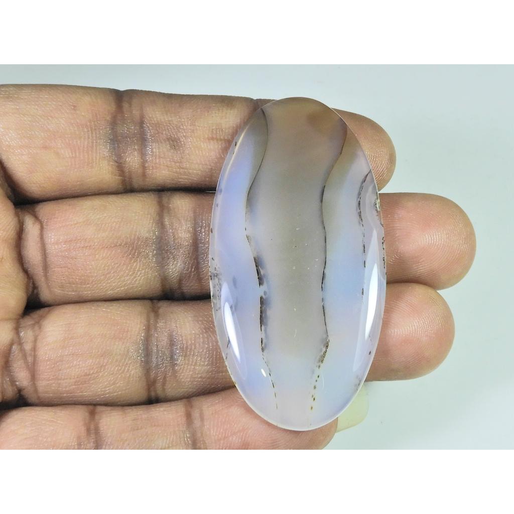30X58X04MM Natural Montana Agate Oval Shape Cabochon Loose Gemstone 72Cts. B-293