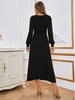 European and American women's clothing new sexy V-neck split-ended high-waisted slim-fitting temperament dress A-shaped long dress