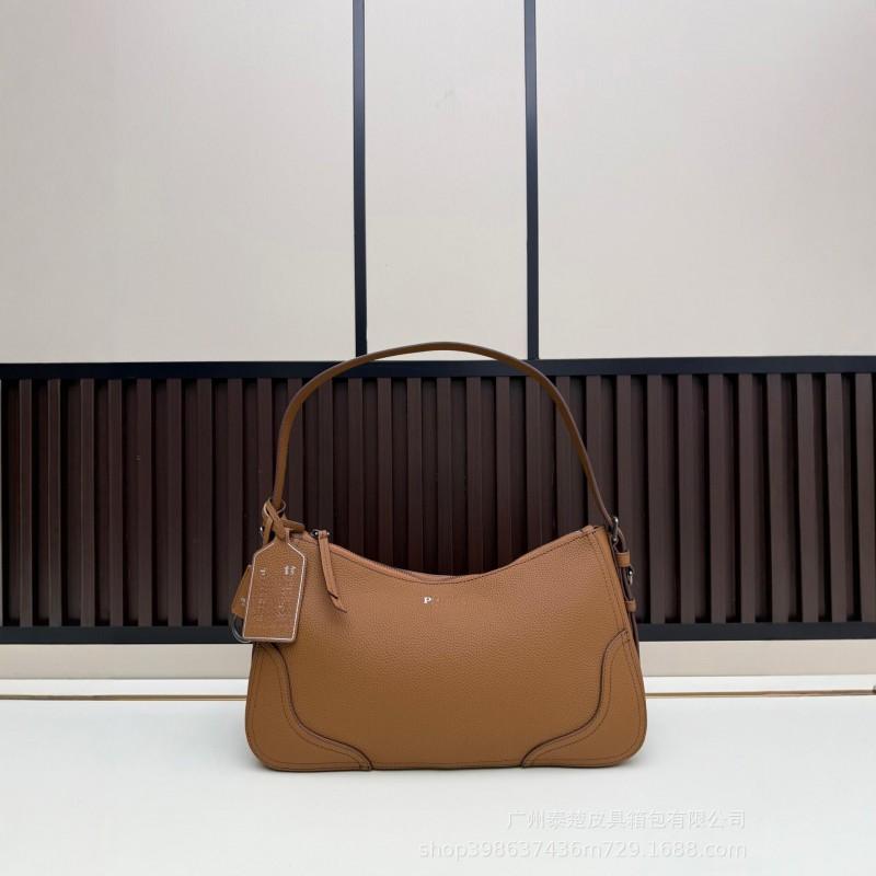 P Home Genuine Leather Underarm Bag Women's Head Layer Cowhide Single Shoulder Crossbody Versatile Fashion Hobo