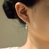 Japanische & Koreanische S925 Sterling Silber Geometrische Zirkon Ohrstecker für Damen - Elegantes, Vielseitiges, Leichter Luxus Modeaccessoire