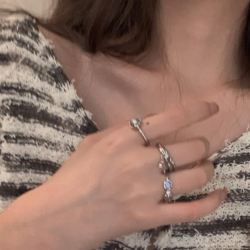 Unique Heart-shaped Copper Ring With Adjustable Open Design For Women Fashion Jewelry