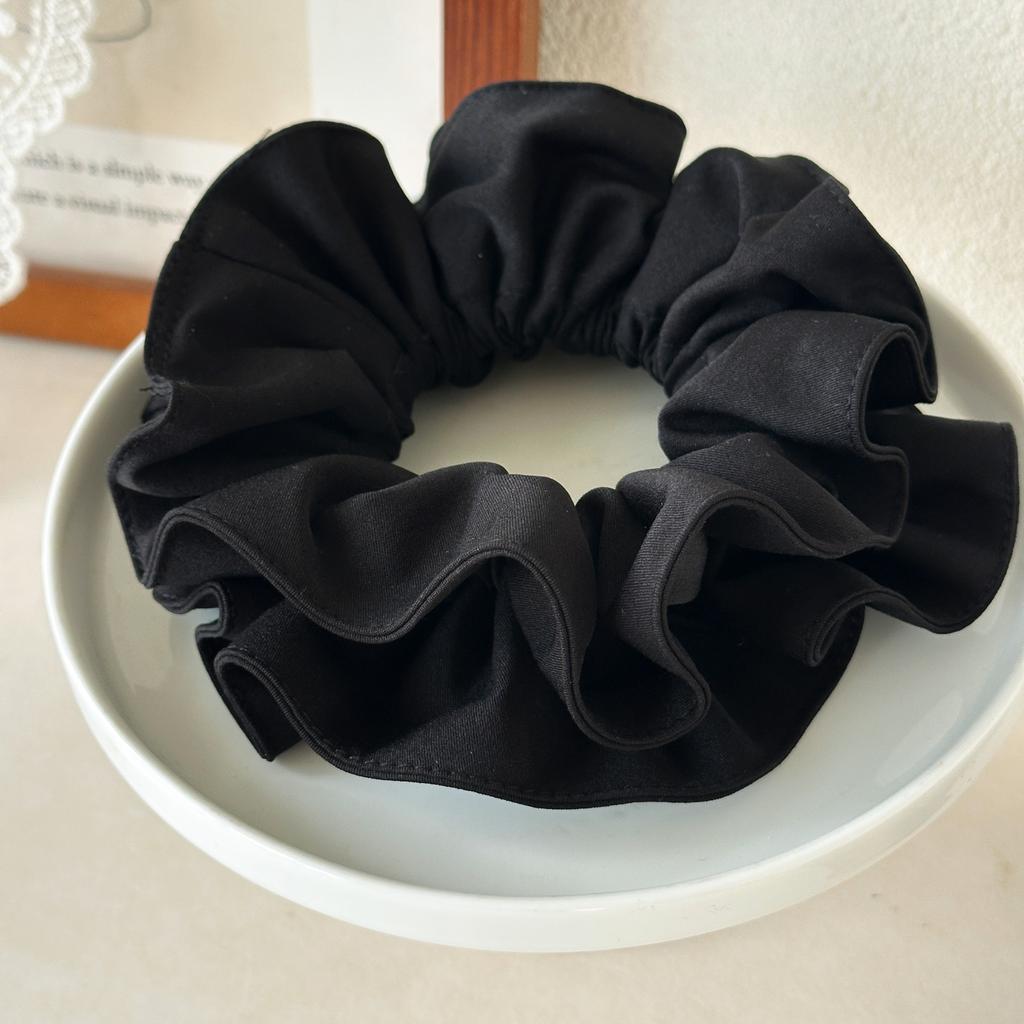 Minimalist Solid Color Scrunchies Large Hair Tie for Women Aesthetic Office Chic Hair Accessory