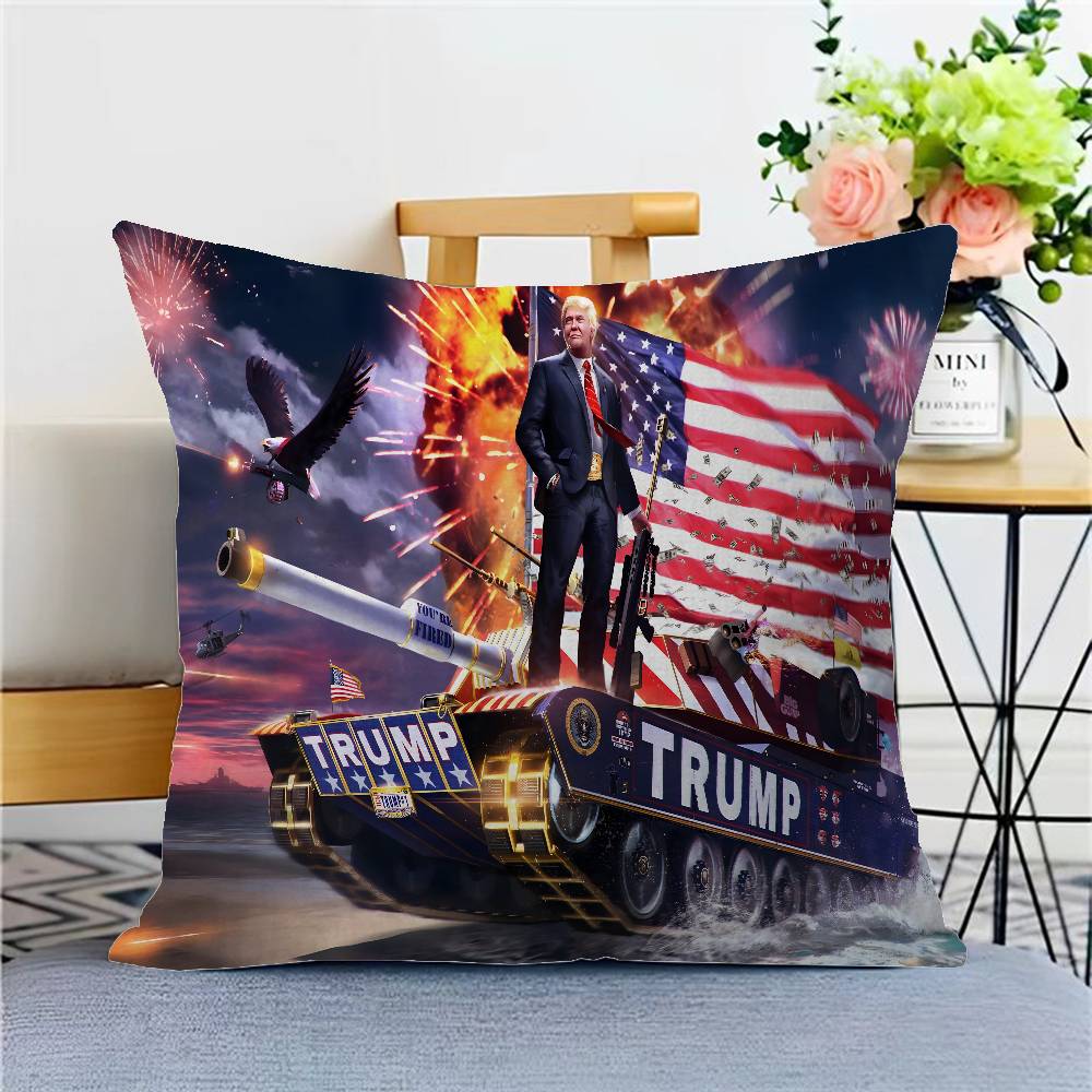 2025 Donald T-Trump Poszewka na poduszkę Dekoracja domu Sofa do salonu Dostosowana