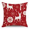 Christmas Linen Pillowcase: Home Sofa Decor & Car Lumbar Support Cushion Cover