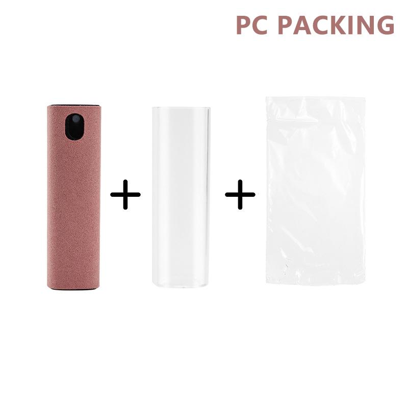 Portable 2 In 1 Phone Screen Cleaner Spray Dispensing Bottle Screen Cleaner Tool Soft Phone Pc Clean Polishing Cloth Glass Clean