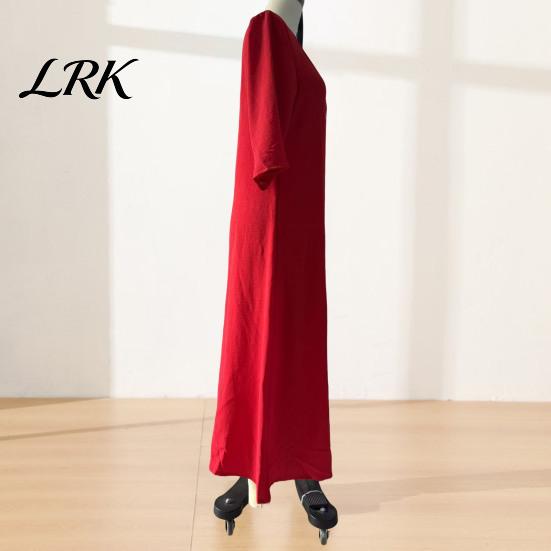 Comfortable Summer Dress Loose Maxi for Women, 3/4 Sleeve Button Up Everyday Wear V Neck Casual Long Dress, Flowy Beach Sundress Fit