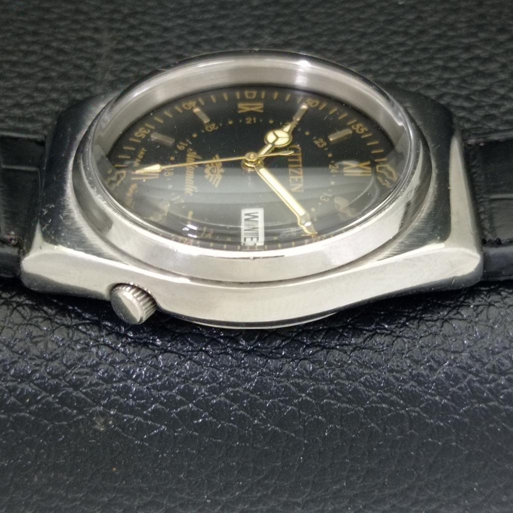 AUTOMATIC VINTAGE CITIZEN 8200 JAPAN MENS BLACK COLOR DIAL WATCH A500296-2 R151b-a500296