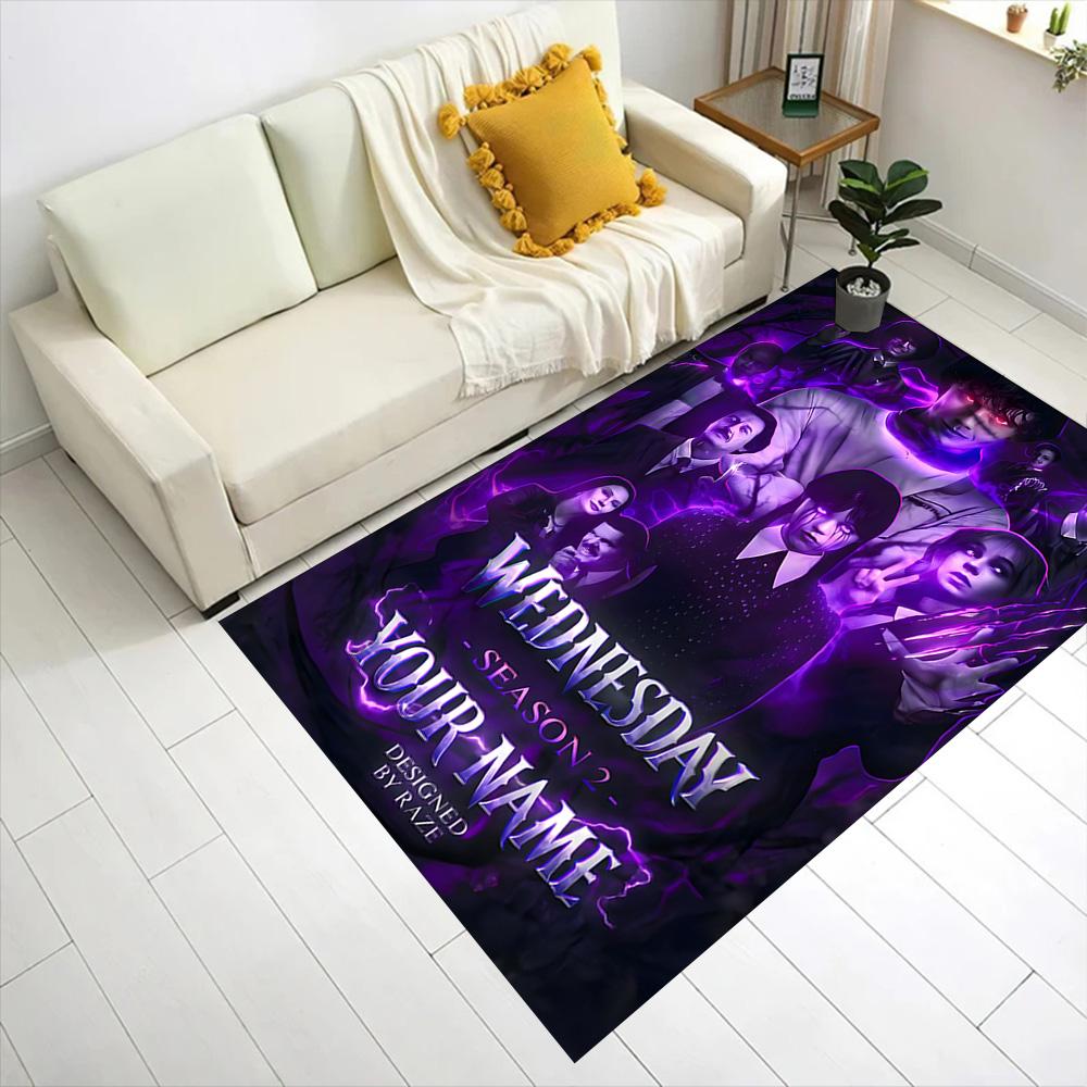 Wednesday Addams Personalized Text Carpet Suitable for Balcony Foyer Bedrooms Kitchen Antislip Carpet Office home decor