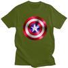 Handsome Captain America T Shirt Men Short Sleeves Cotton T-shirt Casual Shield Superhero Tees Fashion Tshirt