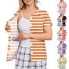 Women's Post-operative Short-sleeved  Color Shirt With Four Pockets