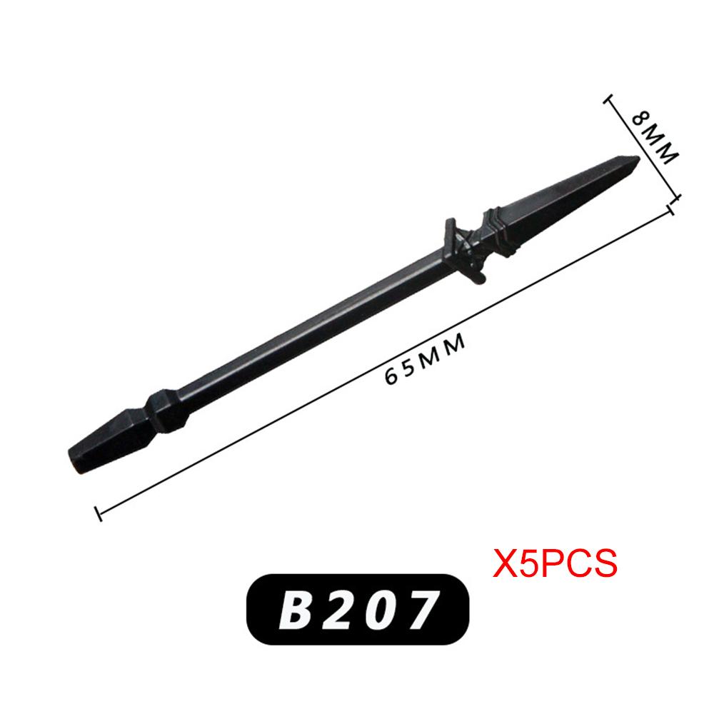 MOC Medieval Weapons Building Blocks Army Soldiers Figures Military Accessories Knife Sword DIY Bricks Toys For Children