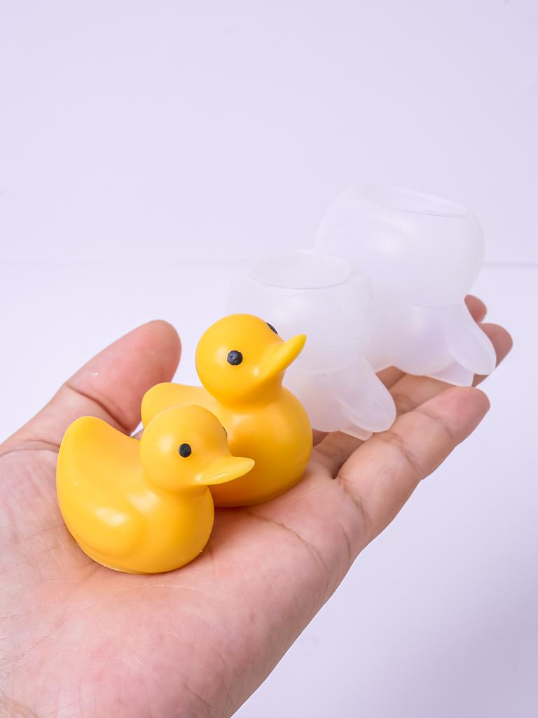3D Little Duck Silicone Candle Molds Cartoon Animal Shape Gypsum Making Tool Ducklings Handmade Soap Gifts Birthday Party Decor