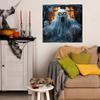 Halloween Spider Horror Web Ghost Fake Window Pattern Home Wall Sticker Decorat