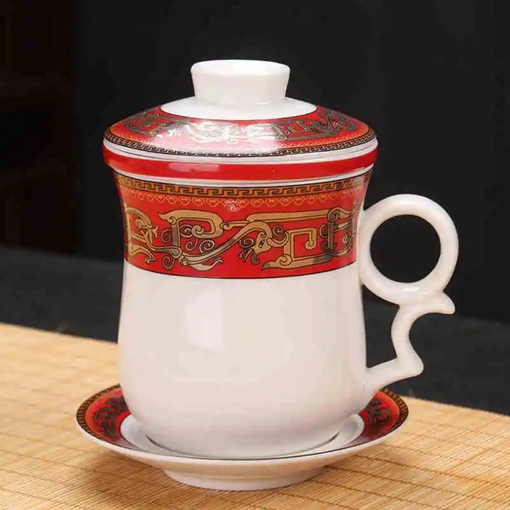 Cupa de ceai ceramică chinezească Jingdezhen porțelan albastru și alb ceașcă personală cu capac filtru întâlnire ceașcă cu bule birou
