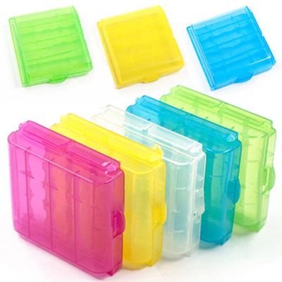 1/5 Stück Bunte Batteriehalter-Box 4 AA AAA Hartplastik Aufbewahrungsbox Abdeckung Für 14500 10440 Batterie