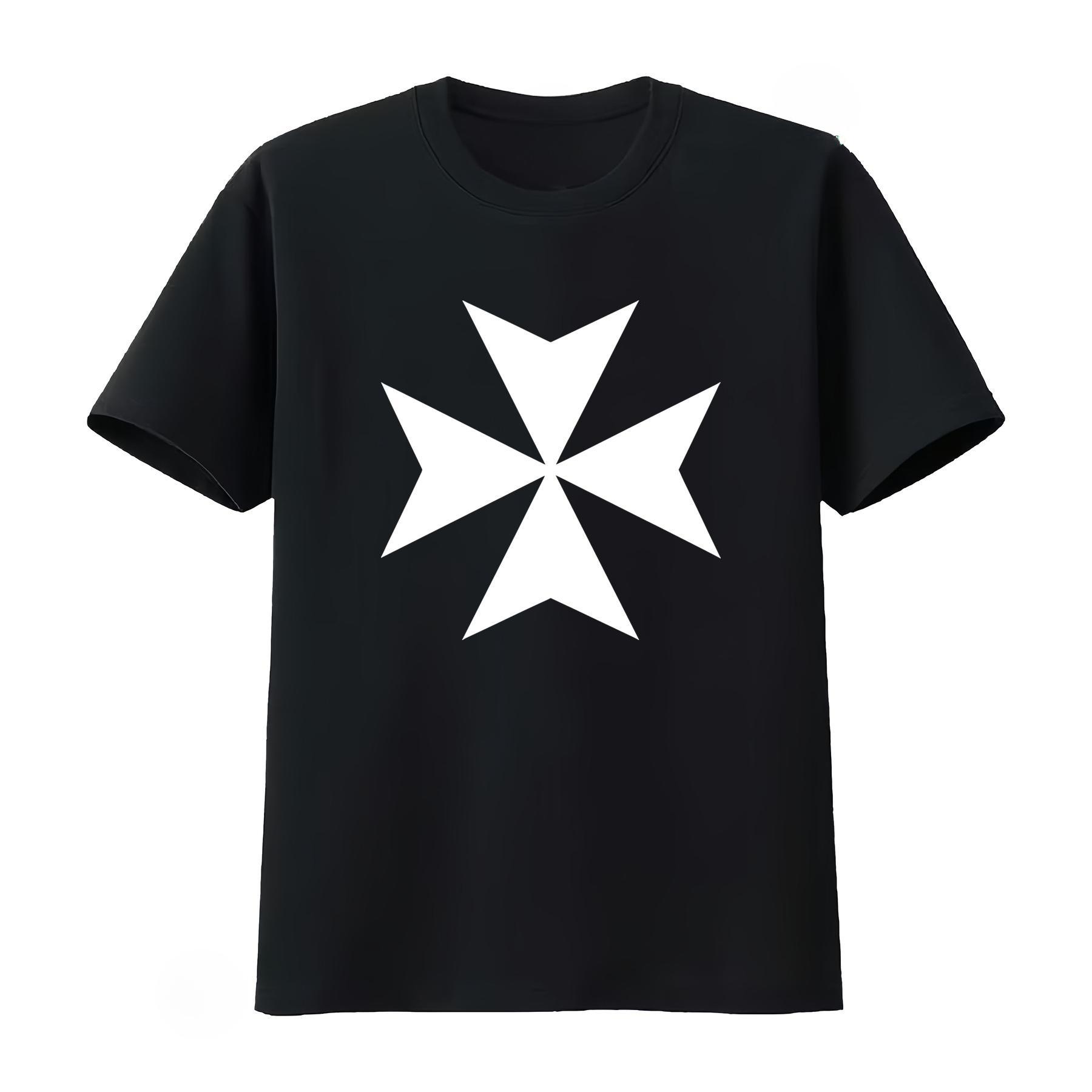 Maltese Cross T Shirt Malta Military Maltesian Ancient Amalfi Order Flag Cool Casual Unisexs Clothing Women 2026 Summer T Shirt 2XL