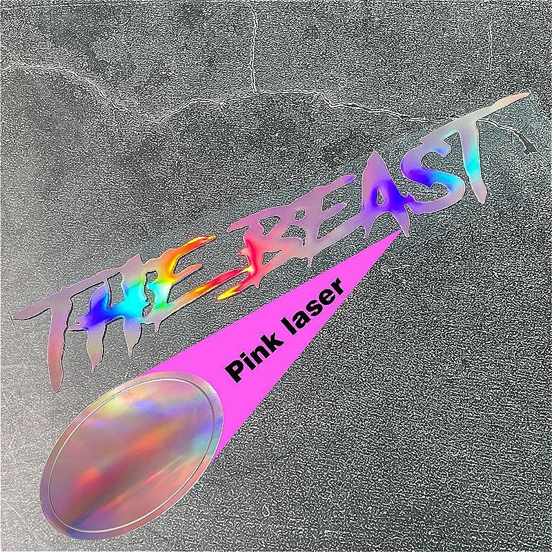 1PC Laser THE BEAST Motorcycle Stickers Waterproof for Fuel Tank Racing Helmet Scooter Body Car Window Universal Vinyl Decals