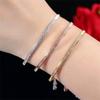 hot-selling creative exquisite hand jewelry micro-inlaid zircon single-row curved bracelet adjustable