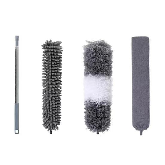 

Раздвижная щетка из микрофибры с выдвижной ручкой, сменные насадки, многофункциональный инструмент для уборки