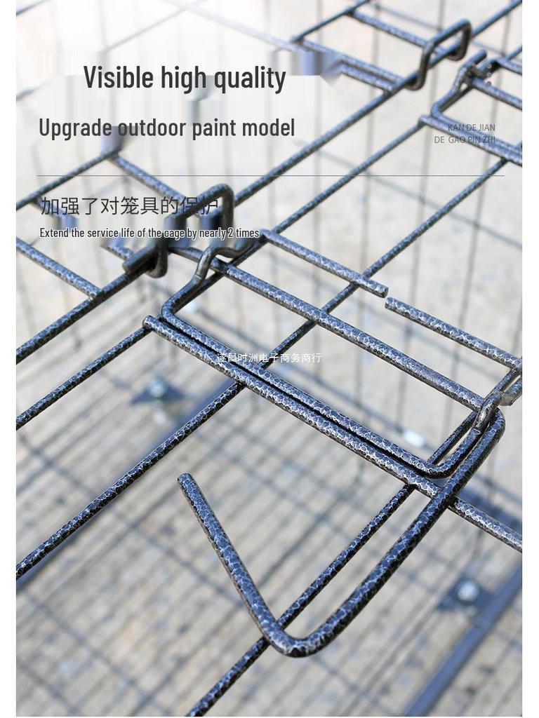 Extra Large Foldable Chicken Coop with Thickened Wire for Egg-Laying
