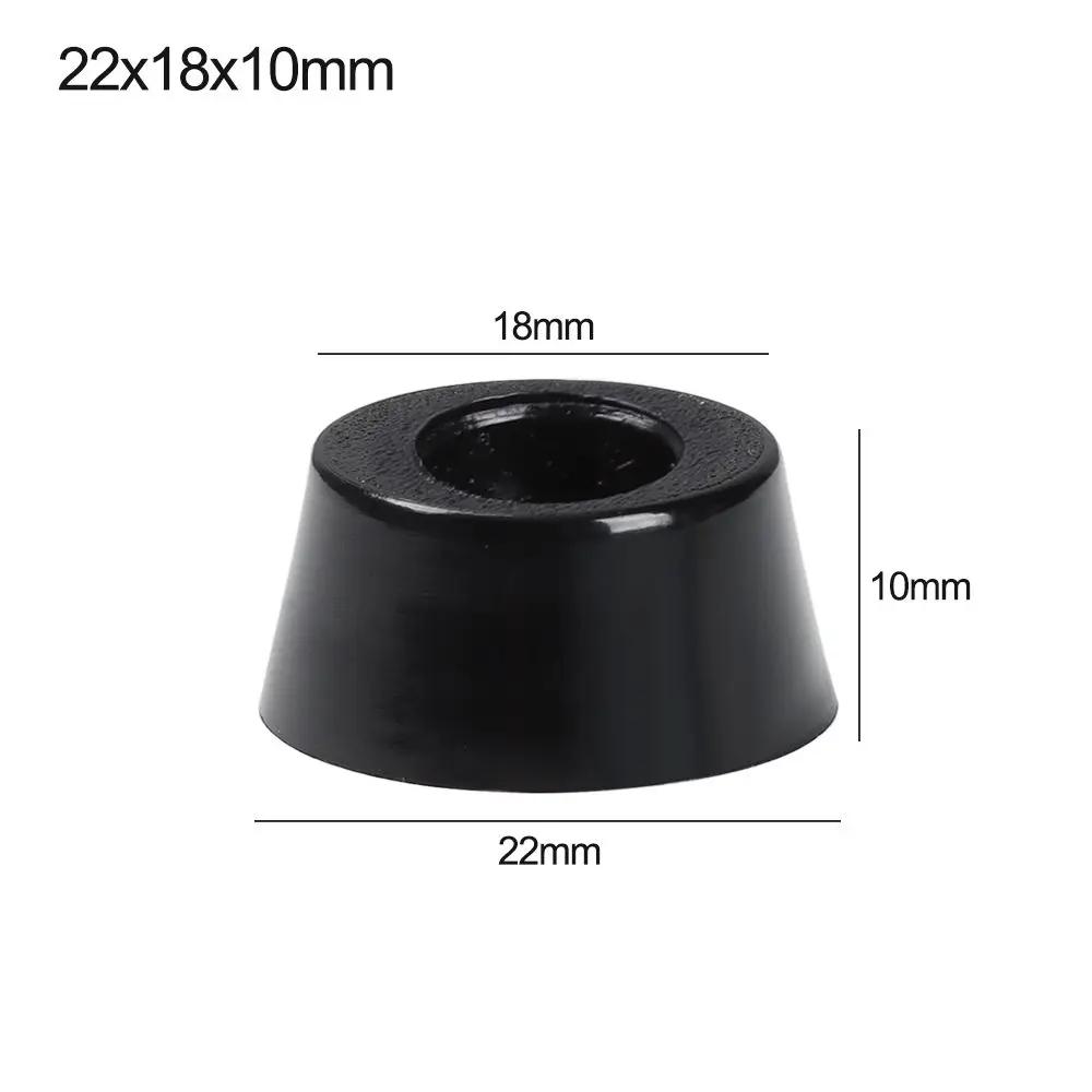 10pcs Anti Slip Furniture Legs Feet Black Speaker Cabinet Bed Table Box Conical Shock Pad Floor Protector Furniture Parts