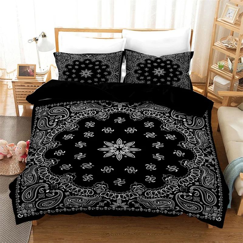 Mandala Duvet Cover Set Twin King For Girl Teen Bohemian Floral Bedding Set Microfiber Exotic Tribal Paisley Flowers Quilt Cover