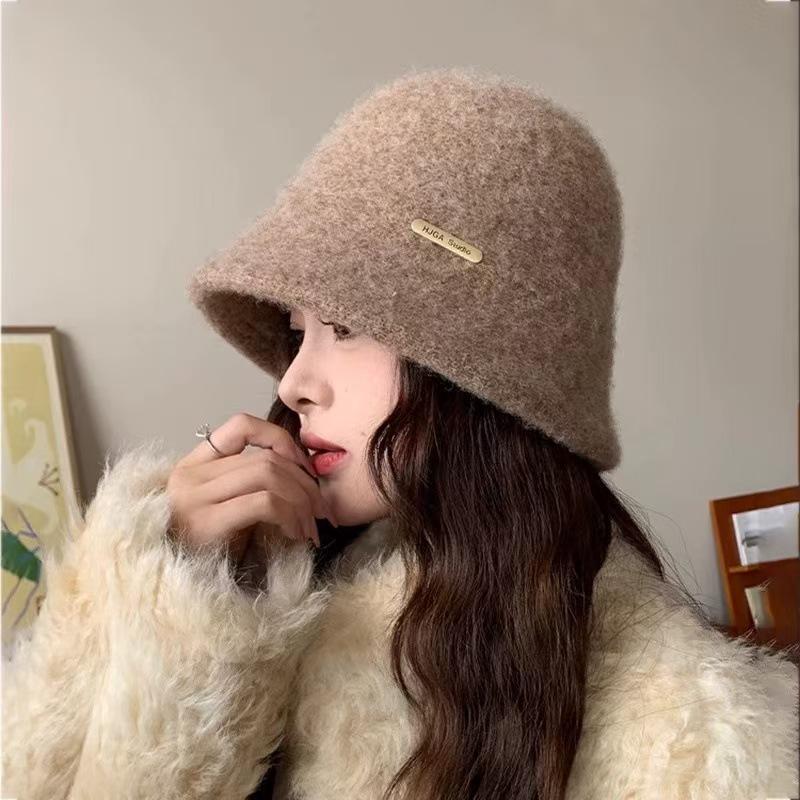 

Женская шерстяная шляпа-клош: Британский стиль, теплая мода для осени и зимы One Size