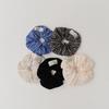 [2nd] Wide Scrunchie (5 Colors) Velvet Stripe Big Scrunchie Hair Tie Gift Set